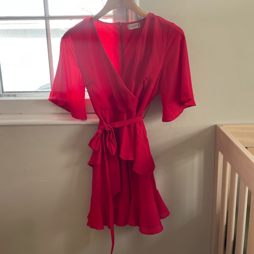 Altard state ruffle wrap dress